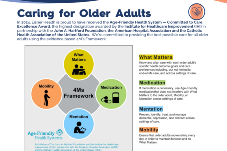 caring for older adults information slide showing the impact we've been able to make with the help of our donors.